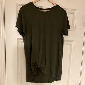Green twist knit top tshirt- size-LG